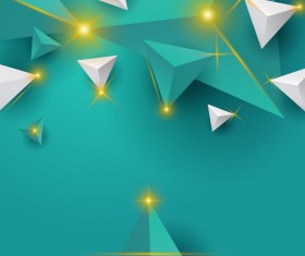 Shiny stars light with triangle abstract background vector 04