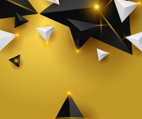 Shiny stars light with triangle abstract background vector 07