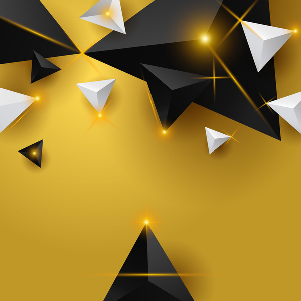 Shiny stars light with triangle abstract background vector 07