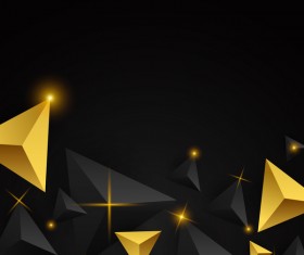 Shiny stars light with triangle abstract background vector 09