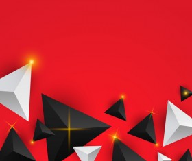 Shiny stars light with triangle abstract background vector 10
