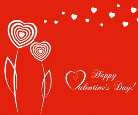 Simple Valentine day with city vector material