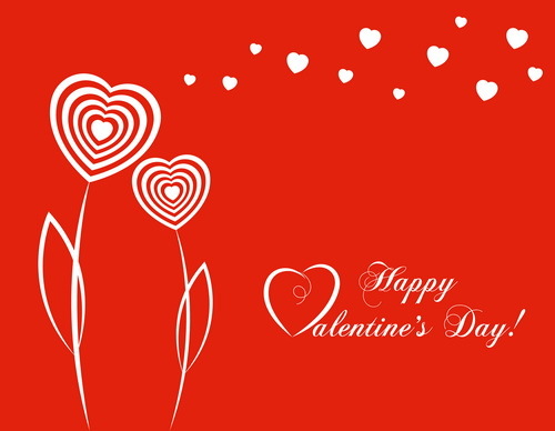 Simple Valentine day with city vector material
