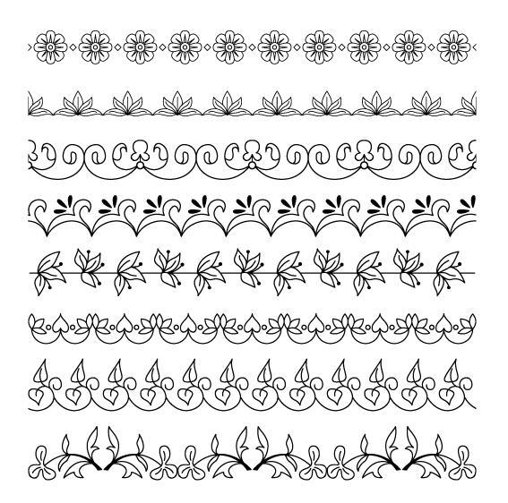 Download Simple floral ornaments borders vector 01 free download
