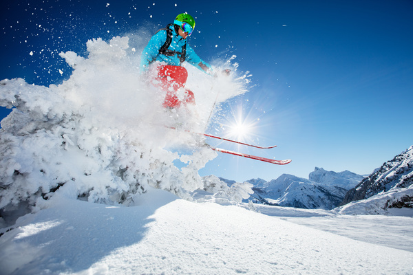 Snow slope skiers Stock Photo 06