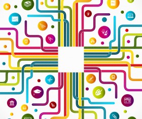 Social concept business template design vector 05