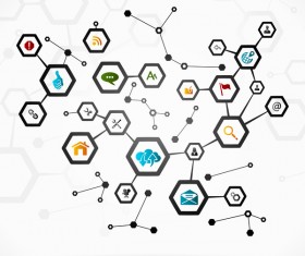 Social concept business template design vector 06