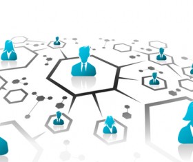 Social people network design vector