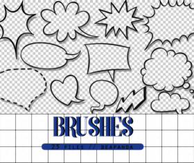 Speeach Bubble Photoshop Brushes Set