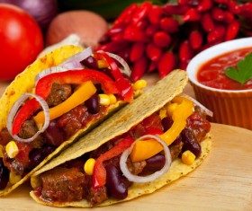 Spicy tacos Stock Photo