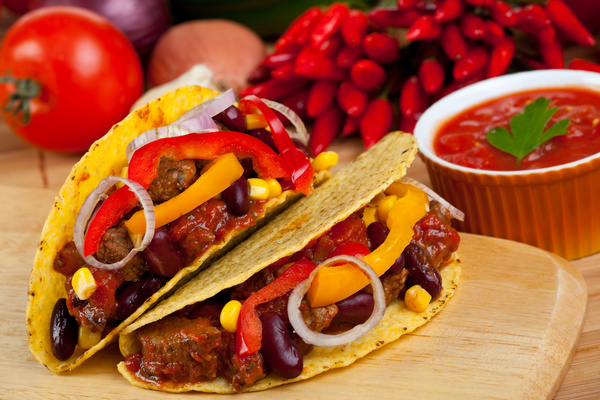 Spicy tacos Stock Photo