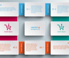 Square modern infographic template vector 03