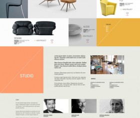 Studio portfolio website PSD template design