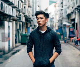 Stylish young asian man Stock Photo