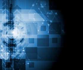 Tech elements with dark background vector