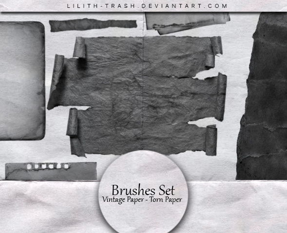 torn paper brushes photoshop free download