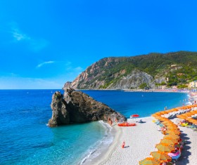 Umbrellas on the beach Stock Photo 03