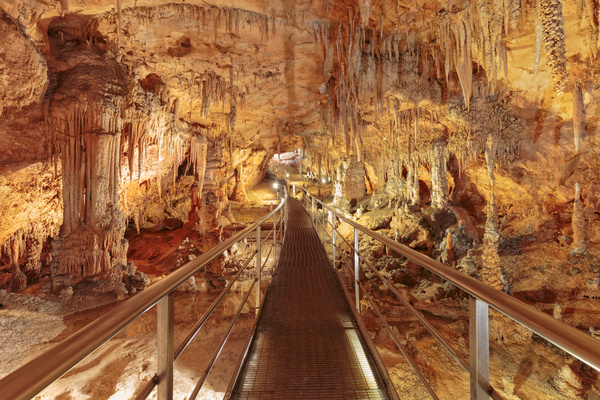 Underground cave natural landscape Stock Photo