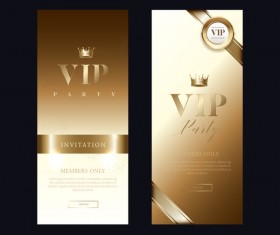 VIP invitation card vertical banner vector 01