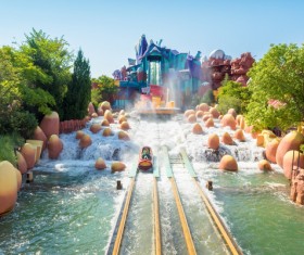 Vacation at water park Stock Photo