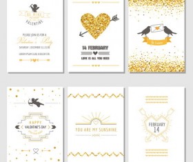 Valentine card with brochure cover vector 01