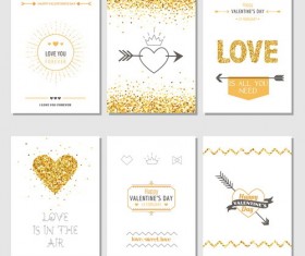 Valentine card with brochure cover vector 02