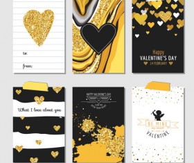 Valentine card with brochure cover vector 03