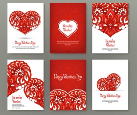 Valentine flyer with brochure cover template vector 03