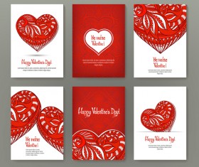 Valentine flyer with brochure cover template vector 04