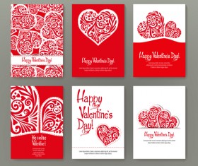 Valentine flyer with brochure cover template vector 05