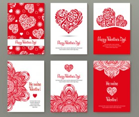 Valentine flyer with brochure cover template vector 06