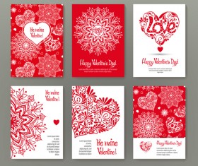 Valentine flyer with brochure cover template vector 07