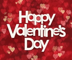 Valentine heart blurs background vector