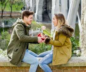 Valentines Day gift to girlfriend Stock Photo 02