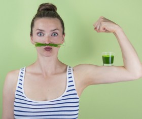 Various Funny expressions woman Stock Photo 02