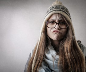 Various Funny expressions woman Stock Photo 03