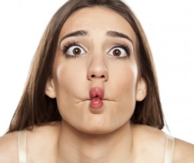 Various Funny expressions woman Stock Photo 04