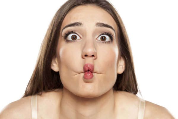 Various Funny expressions woman Stock Photo 04