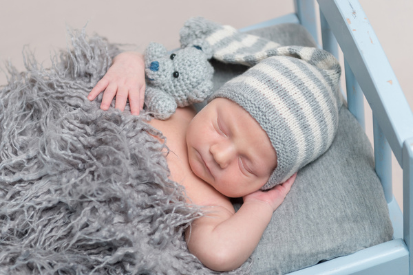 Various sleeping position cute baby Stock Photo 04