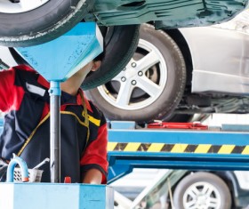 Vehicle chassis maintenance Stock Photo 01