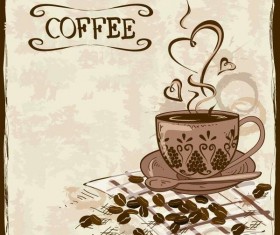 Vintage coffee poster template design vector 02