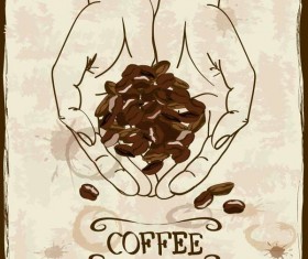 Vintage coffee poster template design vector 04