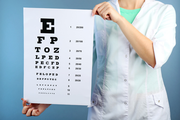 Vision test table Stock Photo