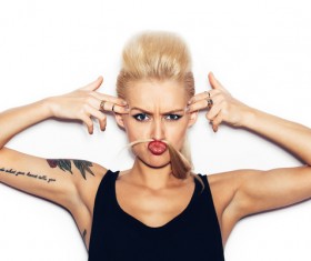 Vulgar and insolent Girl Stock Photo 06