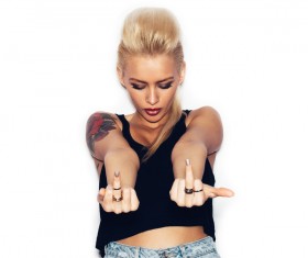 Vulgar and insolent Girl Stock Photo 07