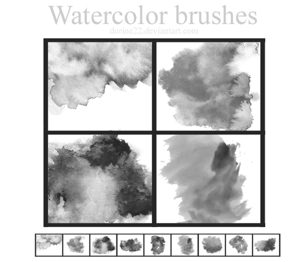 Watercolor Effect Photoshop Brushes