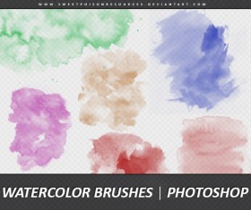 Watercolor Hand Drawn Photoshop Brushes