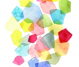 Watercolor geometric figure Stock Photo 01