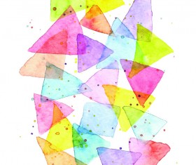 Watercolor geometric figure Stock Photo 02