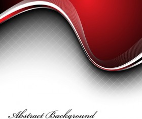 Wavy abstract red background vector